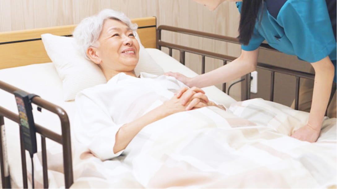 夜間ケアの様子